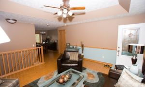 Fully restored family room and den after a fire damaged the home in Lincoln NE