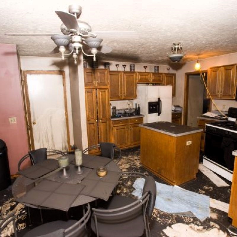 Fire Damaged Kitchen